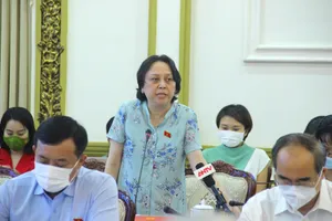 ĐB Phạm Khánh Phong Lan, Trưởng ban quản lý an toàn thực phẩm TP.HCM, nêu ý kiến. Ảnh: LÊ THOA