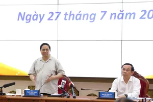 Thủ tướng Phạm Minh Chính phát biểu tại buổi làm việc. Ảnh: TTBC