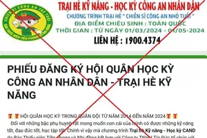 Công an TP.HCM khuyến cáo việc giả mạo các khóa ‘học kỳ’, ‘trại hè’ quân đội