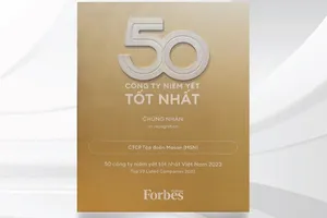 Tập đoàn Masan 11 năm liền vào danh sách Top 50 Công ty niêm yết tốt nhất Việt Nam