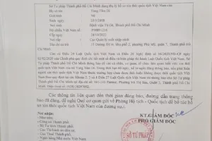 Thông báo Sở Tư pháp thôi quốc tịch Việt Nam của Yang Tâm Di