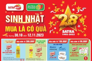 Hàng ngàn sản phẩm giảm giá mừng sinh nhật SATRA
