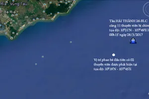 Đưa thuyền trưởng tàu Hải Thành 26 trở lại hiện trường 