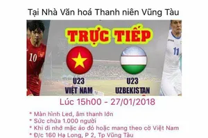 Phục vụ miễn phí người dân xem chung kết của U-23 VN