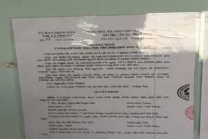 Niêm yết quyết định cưỡng chế tại văn phòng Alibaba