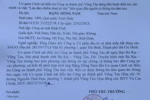 Công an Vũng Tàu mời 1 tổng giám đốc bất động sản làm việc
