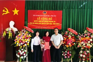 Trao quyết định bổ nhiệm Chánh án TAND huyện Côn Đảo