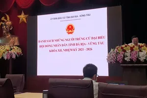 Bà Rịa- Vũng Tàu công bố 52 đại biểu HĐND tỉnh khóa mới