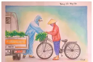 Cô giáo Vũng Tàu đấu giá tranh được 9,3 triệu tặng tuyến đầu chống dịch COVID-19