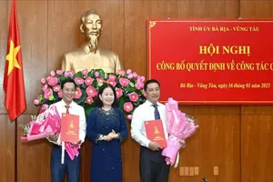 Bà Rịa - Vũng Tàu công bố quyết định về công tác cán bộ