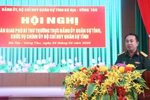 Bàn giao nhiệm vụ Chính ủy Bộ Chỉ huy Quân sự tỉnh Bà Rịa - Vũng Tàu 