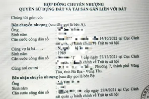 Văn phòng công chứng ký xong hợp đồng chuyển nhượng nhà thì phát hiện là giấy tờ giả 