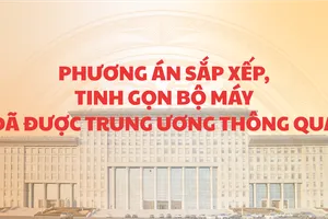 Cơ cấu bộ máy các cơ quan Đảng, Quốc hội, Chính phủ sau tinh gọn