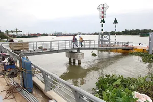 Cấp tập thi công bến tàu buýt sông đầu tiên ở TP.HCM