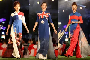 Cả thế giới hiện lên qua áo dài của Đỗ Trịnh Hoài Nam