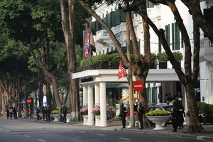 An ninh thắt chặt tại Metropole trước giờ Trump-Kim gặp nhau