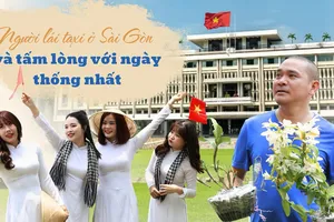 Những giò phong lan đặc biệt của người lái taxi ở trước Dinh Độc Lập dịp 30-4