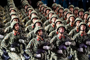 Toàn cảnh buổi sơ duyệt cấp Nhà nước chuẩn bị cho lễ diễu binh 30-4