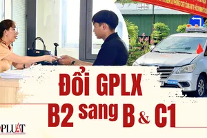 Infographic: Tài xế đổi bằng lái xe từ B2 sang B và C1 cần chú ý điều này