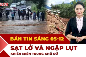Thời sự sáng 5-12: Mưa lớn trút xuống miền Trung, sạt lở và ngập lụt tái diễn ở Khánh Hòa, Lâm Đồng