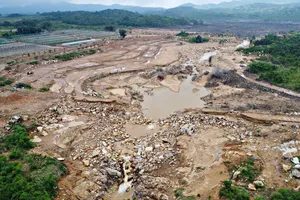 Cận cảnh khu vực 'quả bom nước' trên núi Tân Lai