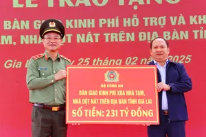 Bộ Công an hỗ trợ tỉnh Gia Lai 231 tỉ đồng xóa nhà tạm, nhà dột nát