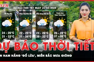 Dự báo thời tiết 23-4: Miền Nam nắng gắt kéo dài, miền Bắc chiều tối xuất hiện mưa giông