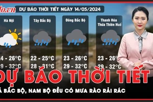 Dự báo thời tiết 14-5: Mưa rào rải rác tại nhiều khu vực trên cả nước 