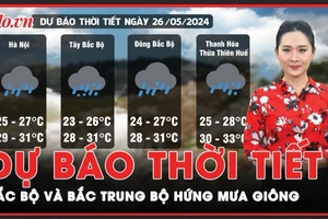 Dự báo thời tiết 26-5: Nam Bộ tiếp tục nắng nóng, Bắc Bộ và Bắc Trung Bộ có mưa giông