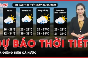 Dự báo thời tiết 27-5: Mưa giông trên cả nước, Biển Đông có thể có áp thấp