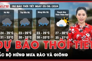 Dự báo thời tiết 5-6: Bắc Bộ và Thanh Hóa có mưa to và giông