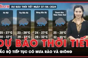 Dự báo thời tiết 7-6: Bắc Bộ tiếp tục có mưa rào và giông, cảnh báo thiên tai cấp độ 1