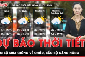Dự báo thời tiết 10-7: Bắc Bộ, Trung Bộ nắng nóng; Nam Bộ chiều tối xuất hiện mưa giông