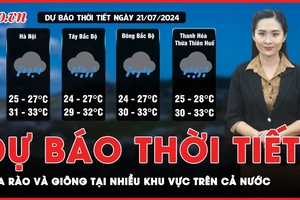 Dự báo thời tiết 21-7: Mưa rào và giông diện rộng tại nhiều khu vực trên cả nước