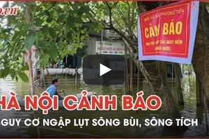 Công điện khẩn: Hà Nội tiếp tục cảnh báo nguy cơ ngập lụt sông Bùi, sông Tích