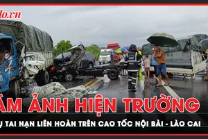 Tai nạn liên hoàn nghiêm trọng trên cao tốc Nội Bài - Lào Cai: 2 người thương vong
