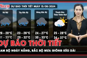 Dự báo thời tiết 15-8: Bắc Bộ tiếp tục mưa giông về chiều tối, Nam Bộ ngày nắng
