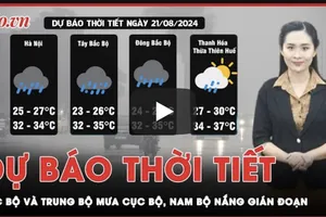 Dự báo thời tiết 21-8: Bắc Bộ và Trung Bộ mưa lớn cục bộ, Nam Bộ có nắng gián đoạn