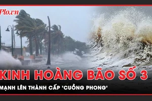 Sức gió đạt cấp 12, giật cấp 15, bão số 3 (Yagi) đã mạnh lên cấp 'cuồng phong' 