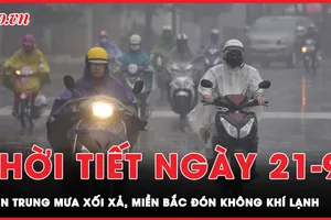Dự báo thời tiết 21-9: Miền Trung tiếp tục mưa xối xả, miền Bắc đón không khí lạnh sớm