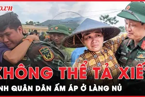 Những khoảnh khắc gây xúc động về tình quân dân ấm áp ở thôn Làng Nủ