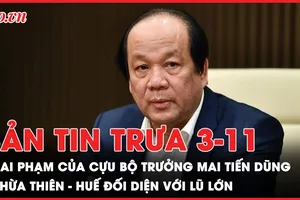 Bản tin trưa 3-11: Sai phạm của cựu Bộ trưởng Mai Tiến Dũng trong vụ Sài Gòn Đại Ninh; Thừa Thiên Huế đối diện với lũ lớn