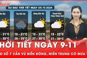 Thời tiết ngày 9-11: Bão số 7 vần vũ Biển Đông, miền Trung có mưa vừa