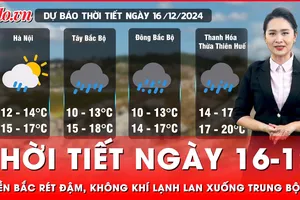 Thời tiết ngày 16-12: Miền Bắc chìm sâu trong rét đậm, không khí lạnh xuống Trung Bộ