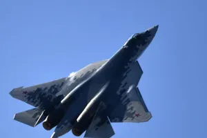 Tiêm kích Su-57 của Nga. Ảnh: BỘ QUỐC PHÒNG NGA