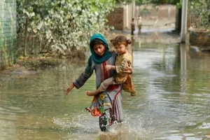 Lũ lụt ở Pakistan ngày 4-9. Ảnh: REUTERS