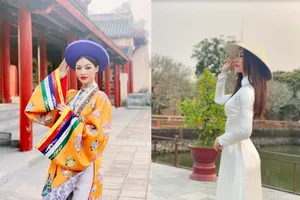 Á hậu Kiều Loan trong những thước phim quảng bá miền Trung