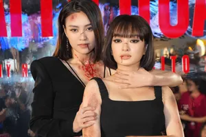 Lan Ngọc và Kaity Nguyễn dắt tay nhau lên thảm đỏ theo phong cách giật gân