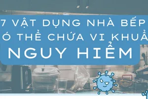 7 vật dụng nhà bếp có thể chứa vi khuẩn nguy hiểm