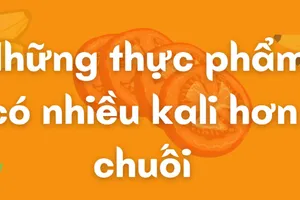 Những thực phẩm có nhiều kali hơn chuối